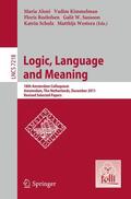 Aloni / Kimmelman / Westera |  Logic, Language and Meaning | Buch |  Sack Fachmedien