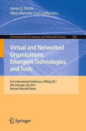 Cruz-Cunha / Putnik | Virtual and Networked Organizations, Emergent Technologies and Tools | Buch | 978-3-642-31799-6 | sack.de