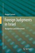 Carmon |  Foreign Judgments in Israel | Buch |  Sack Fachmedien