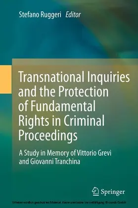 Ruggeri |  Transnational Inquiries and the Protection of Fundamental Rights in Criminal Proceedings | eBook | Sack Fachmedien