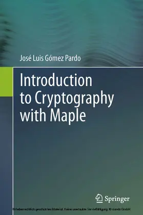Gómez Pardo | Introduction to Cryptography with Maple | E-Book | www.sack.de