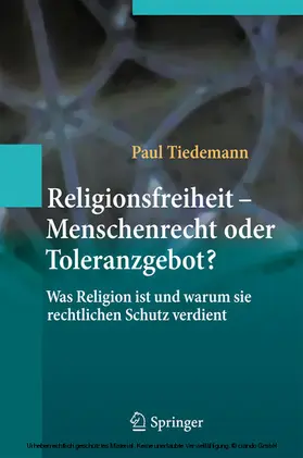 Tiedemann | Religionsfreiheit - Menschenrecht oder Toleranzgebot? | E-Book | www.sack.de