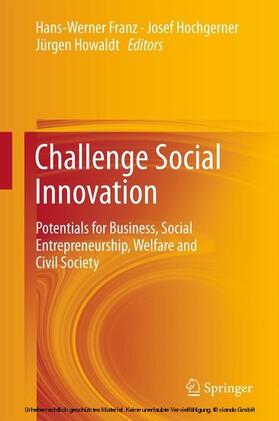Franz / Hochgerner / Howaldt | Challenge Social Innovation | E-Book | sack.de