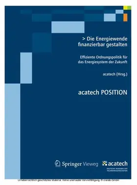 acatech | Die Energiewende finanzierbar gestalten | E-Book | www.sack.de