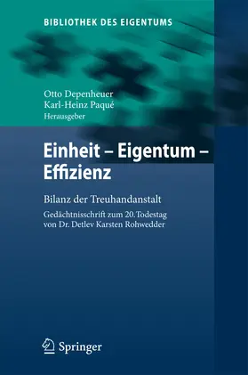 Depenheuer / Paqué | Einheit - Eigentum - Effizienz | E-Book | sack.de