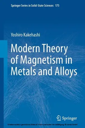 Kakehashi |  Modern Theory of Magnetism in Metals and Alloys | eBook | Sack Fachmedien