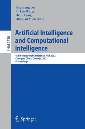 Lei / Miao / Wang |  Artificial Intelligence and Computational Intelligence | Buch |  Sack Fachmedien