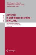 Popescu / Li / Specht |  Advances in Web-based Learning - ICWL 2012 | Buch |  Sack Fachmedien