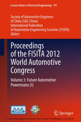 SAE-China / FISITA | Proceedings of the FISITA 2012 World Automotive Congress | E-Book | sack.de