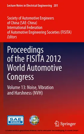SAE-China / FISITA |  Proceedings of the FISITA 2012 World Automotive Congress | eBook | Sack Fachmedien
