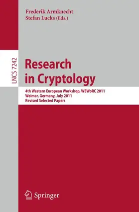 Lucks / Armknecht |  Research in Cryptology | Buch |  Sack Fachmedien