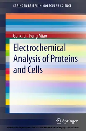 Li / Miao |  Electrochemical Analysis of Proteins and Cells | eBook | Sack Fachmedien