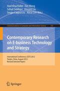Khachidze / Wang / Lim |  Contemporary Research on E-business Technology and Strategy | Buch |  Sack Fachmedien
