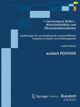 acatech |  Georessource Boden – Wirtschaftsfaktor und Ökosystemdienstleister | eBook | Sack Fachmedien