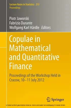 Jaworski / Durante / Härdle |  Copulae in Mathematical and Quantitative Finance | eBook | Sack Fachmedien