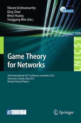 Krishnamurthy / Wen / Zhao | Game Theory for Networks | Buch | 978-3-642-35581-3 | sack.de