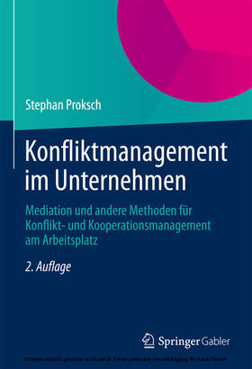 Proksch | Konfliktmanagement im Unternehmen | E-Book | sack.de