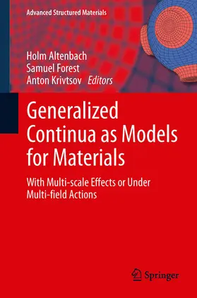 Altenbach / Forest / Krivtsov | Generalized Continua as Models for Materials | E-Book | sack.de