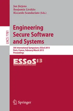 Jürjens / Livshits / Scandariato |  Engineering Secure Software and Systems | eBook | Sack Fachmedien