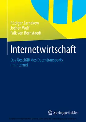 Zarnekow / Wulf / Bornstaedt |  Internetwirtschaft | eBook | Sack Fachmedien