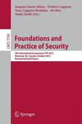 Garcia-Alfaro / Cuppens / Tawbi |  Foundations and Practice of Security | Buch |  Sack Fachmedien