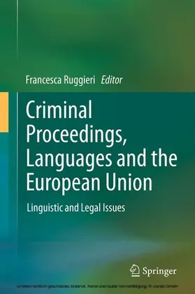 Ruggieri | Criminal Proceedings, Languages and the European Union | E-Book | sack.de