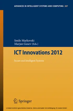 Markovski / Gusev | ICT Innovations 2012 | E-Book | sack.de