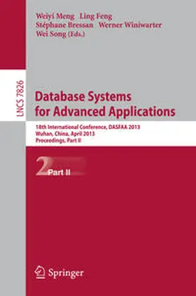 Meng / Feng / Bressan |  Database Systems for Advanced Applications | eBook | Sack Fachmedien