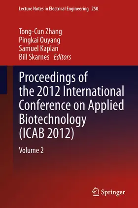 Zhang / Ouyang / Kaplan | Proceedings of the 2012 International Conference on Applied Biotechnology (ICAB 2012) | E-Book | sack.de