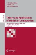 Chan / Trevisan / Lau |  Theory and Applications of Models of Computation | Buch |  Sack Fachmedien
