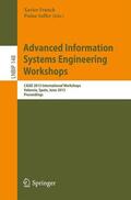 Soffer / Franch |  Advanced Information Systems Engineering Workshops | Buch |  Sack Fachmedien