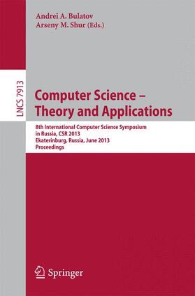 Shur / Bulatov |  Computer Science - Theory and Applications | Buch |  Sack Fachmedien