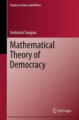 Tangian |  Mathematical Theory of Democracy | eBook | Sack Fachmedien