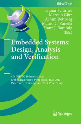 Schirner / Götz / Rammig |  Embedded Systems: Design, Analysis and Verification | Buch |  Sack Fachmedien