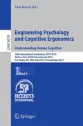 Harris |  Engineering Psychology and Cognitive Ergonomics. Understanding Human Cognition | Buch |  Sack Fachmedien