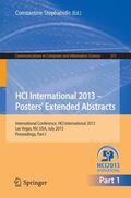 Stephanidis |  HCI International 2013 - Posters' Extended Abstracts | Buch |  Sack Fachmedien