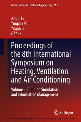 Li / Zhu | Proceedings of the 8th International Symposium on Heating, Ventilation and Air Conditioning | E-Book | sack.de