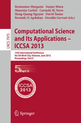 Murgante / Misra / Carlini |  Computational Science and Its Applications -- ICCSA 2013 | Buch |  Sack Fachmedien