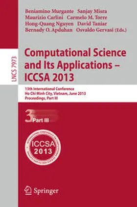 Murgante / Misra / Carlini | Computational Science and Its Applications -- ICCSA 2013 | E-Book | sack.de