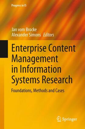 Simons / vom Brocke | Enterprise Content Management in Information Systems Research | Buch | sack.de