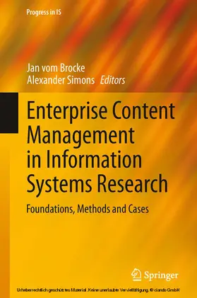 vom Brocke / Simons | Enterprise Content Management in Information Systems Research | E-Book | sack.de