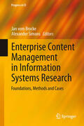 vom Brocke / Simons |  Enterprise Content Management in Information Systems Research | eBook | Sack Fachmedien