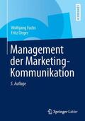 Unger / Fuchs |  Management der Marketing-Kommunikation | Buch |  Sack Fachmedien