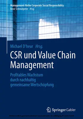 D´heur / D'heur |  CSR und Value Chain Management | eBook | Sack Fachmedien