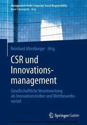 Altenburger | CSR und Innovationsmanagement | E-Book | sack.de