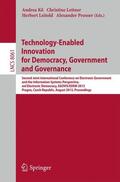 Kö / Prosser / Leitner |  Technology-Enabled Innovation for Democracy, Government and Governance | Buch |  Sack Fachmedien