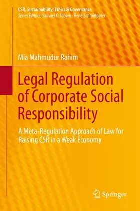 Rahim |  Legal Regulation of Corporate Social Responsibility | Buch |  Sack Fachmedien