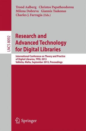 Aalberg / Papatheodorou / Farrugia |  Research and Advanced Technology for Digital Libraries | Buch |  Sack Fachmedien