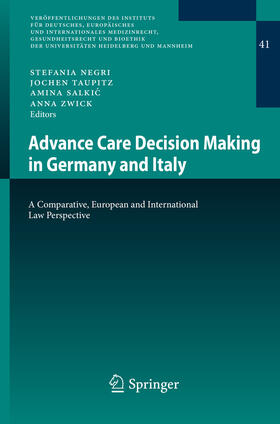 Negri / Taupitz / Salkic | Advance Care Decision Making in Germany and Italy | E-Book | sack.de