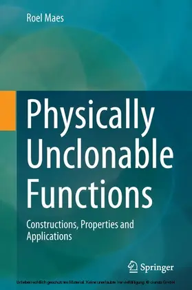 Maes | Physically Unclonable Functions | E-Book | sack.de